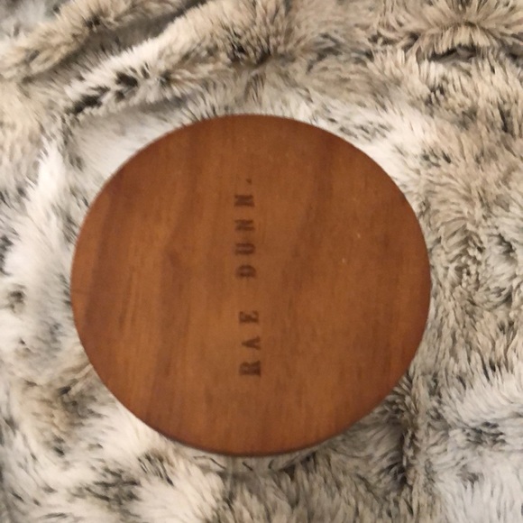 Rae Dunn TREASURES Canister with wood lid - Picture 2 of 7